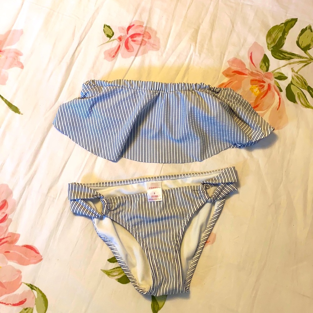 White and Blue Bikini